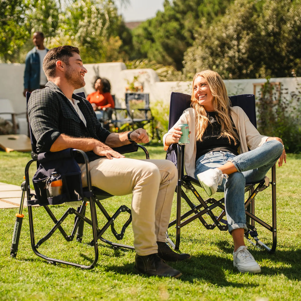 Luxury Camp Stowaway Rocker - Choice 794 - Patented Spring-Action Rocking Chair for Camping Detail