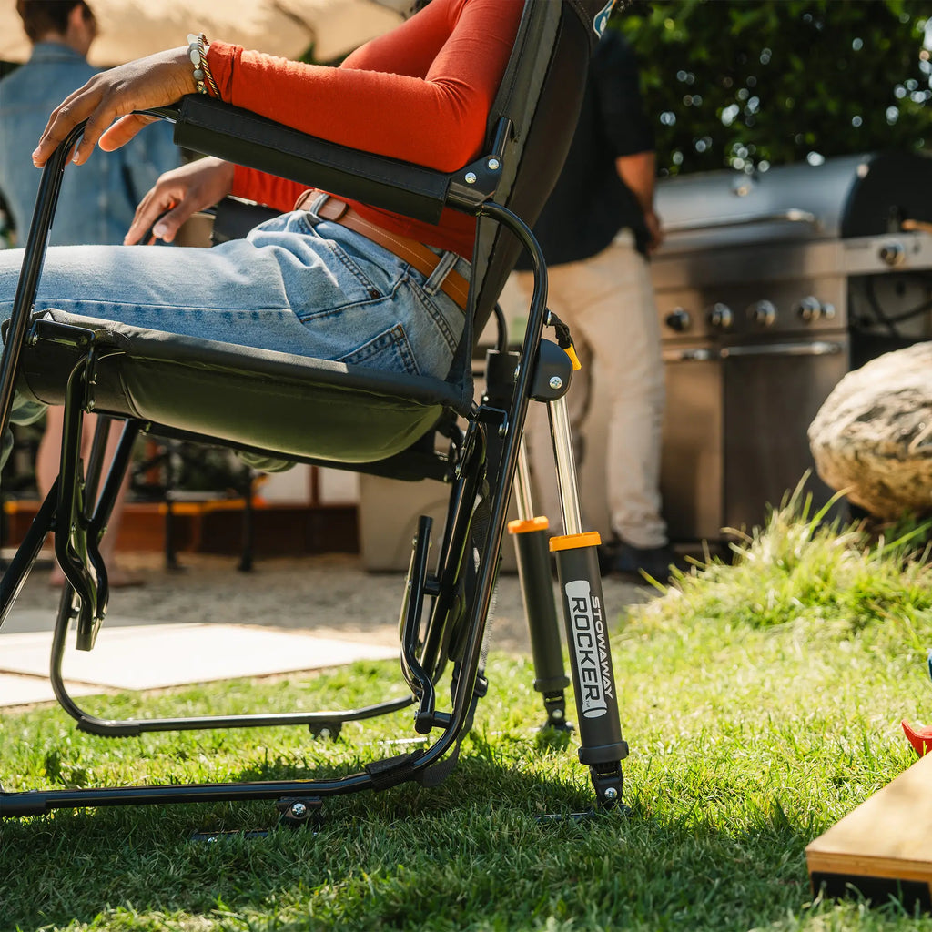 Luxury Camp Stowaway Rocker - Choice 794 - Patented Spring-Action Rocking Chair for Camping Detail