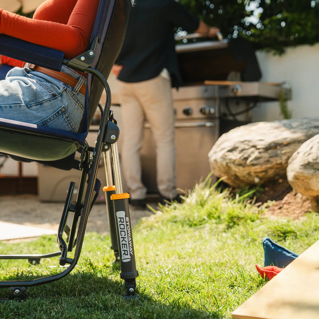 Luxury Camp Stowaway Rocker - Choice 794 - Patented Spring-Action Rocking Chair for Camping Detail