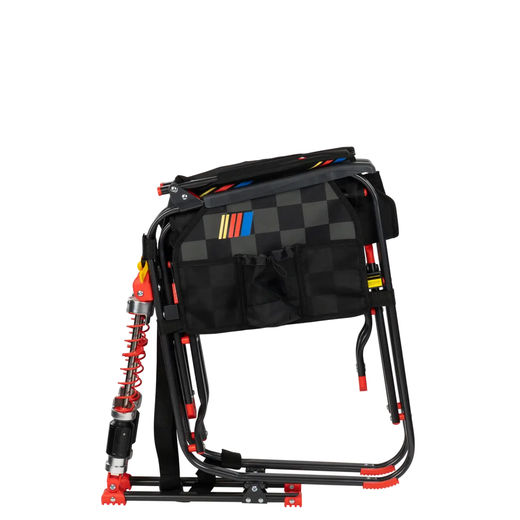 Patented Spring-Action Adjustable Rocker - NASCAR - Choice 899 - Heavy-Duty Kickback Rocker with Beverage Holder Detail