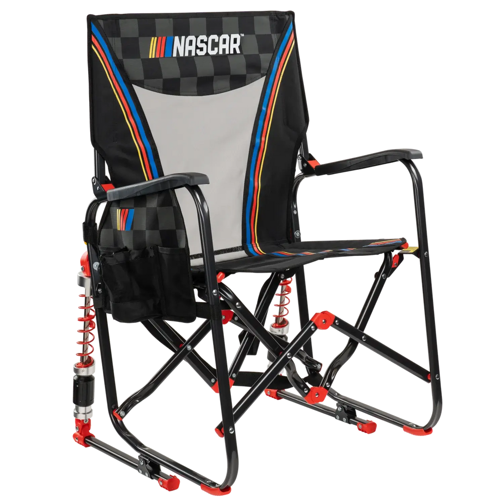 Patented Spring-Action Adjustable Rocker - NASCAR - Choice 899 - Heavy-Duty Kickback Rocker with Beverage Holder - Default Title