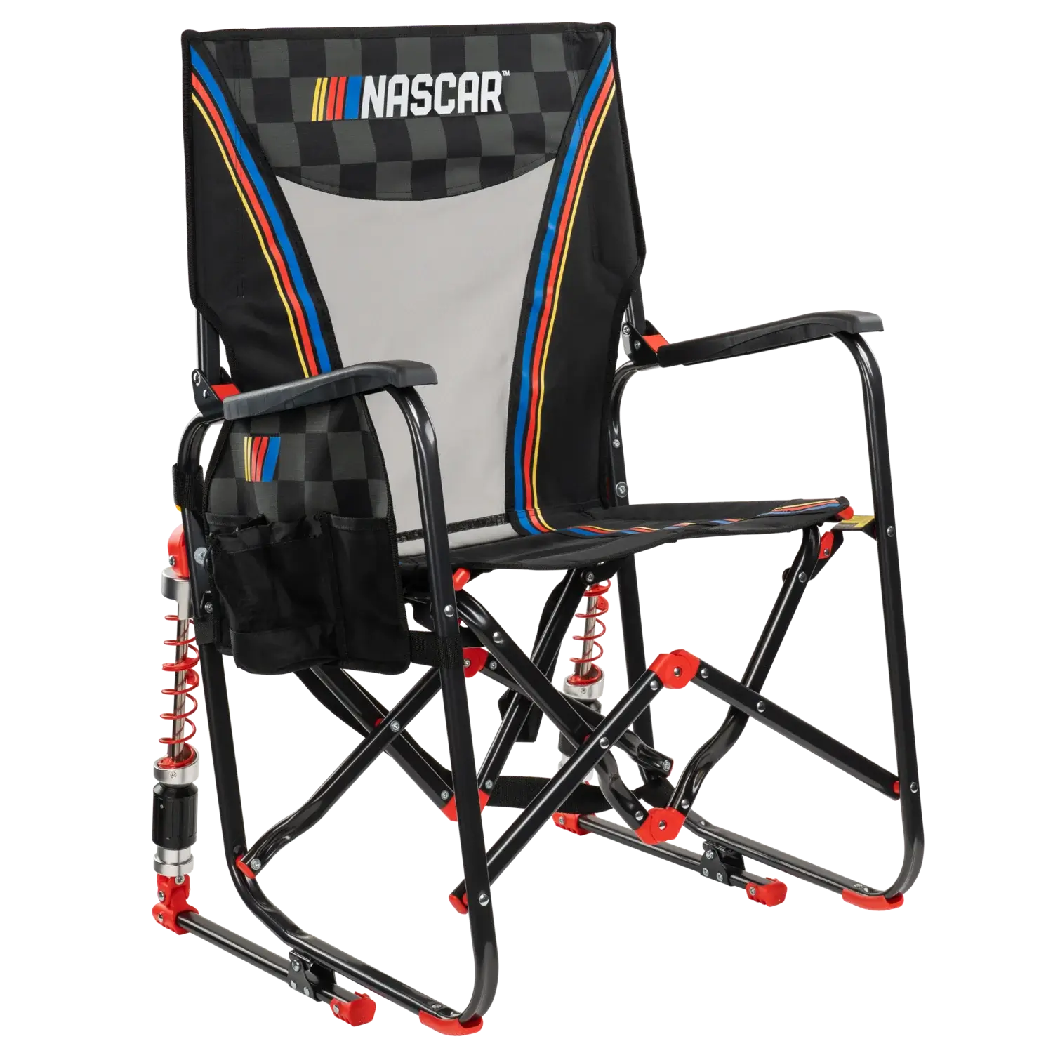 Patented Spring-Action Adjustable Rocker - NASCAR - Choice 899 - Heavy-Duty Kickback Rocker with Beverage Holder - Default Title