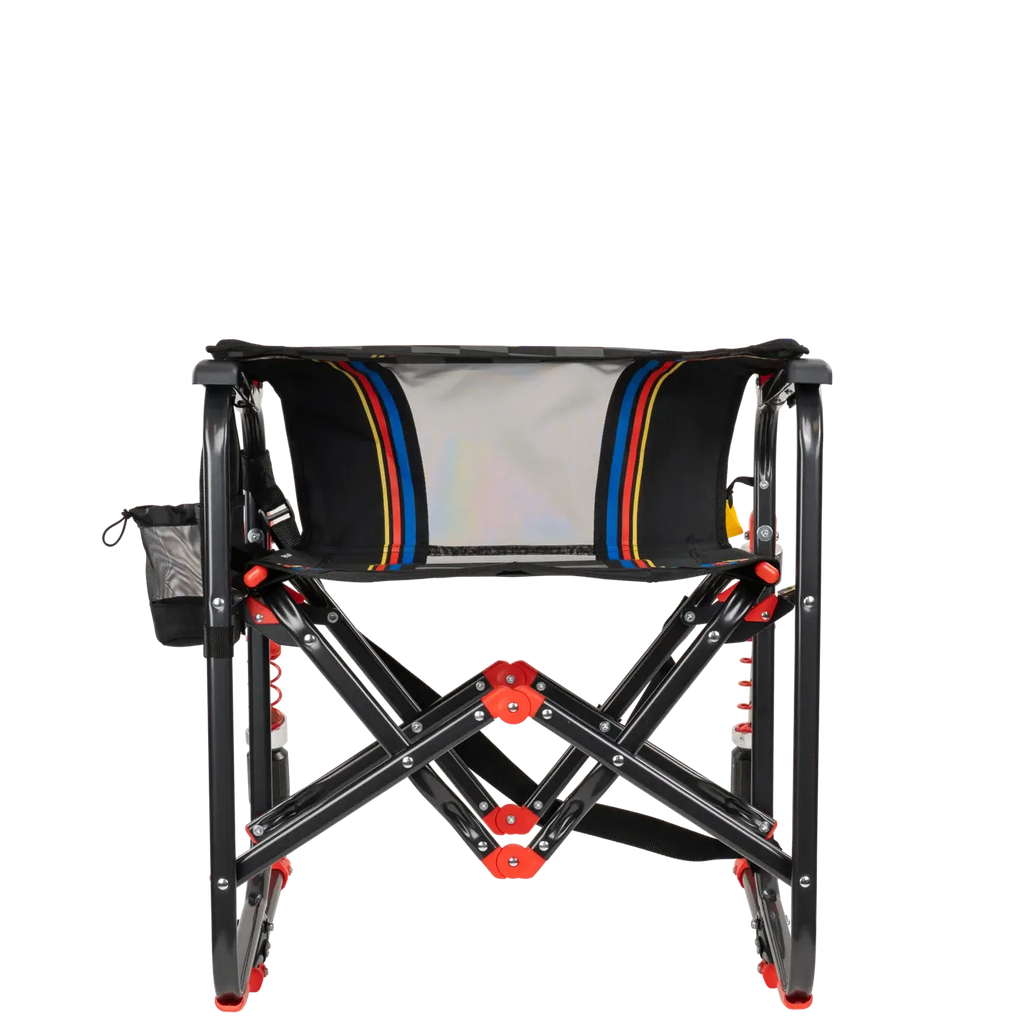 Patented Spring-Action Adjustable Rocker - NASCAR - Choice 899 - Heavy-Duty Kickback Rocker with Beverage Holder Detail