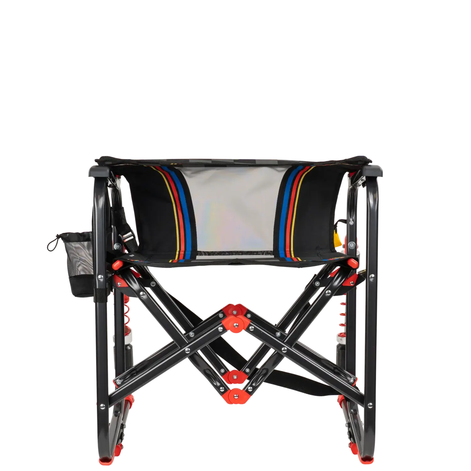 Patented Spring-Action Adjustable Rocker - NASCAR - Choice 899 - Heavy-Duty Kickback Rocker with Beverage Holder Detail