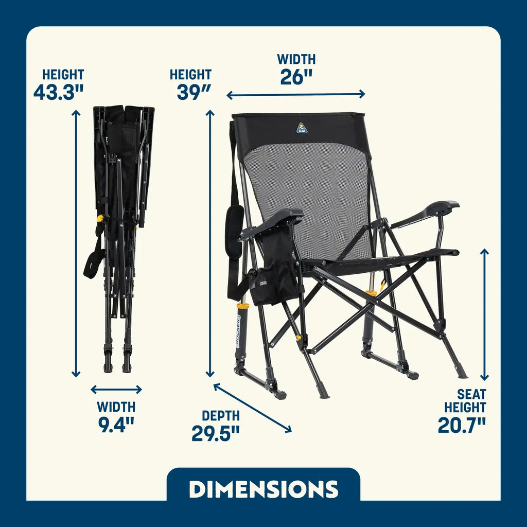 Heavy-Duty Freestyle BreezeRocker - Choice 504 - Patented Spring-Action Rocking Chair for Camping Detail
