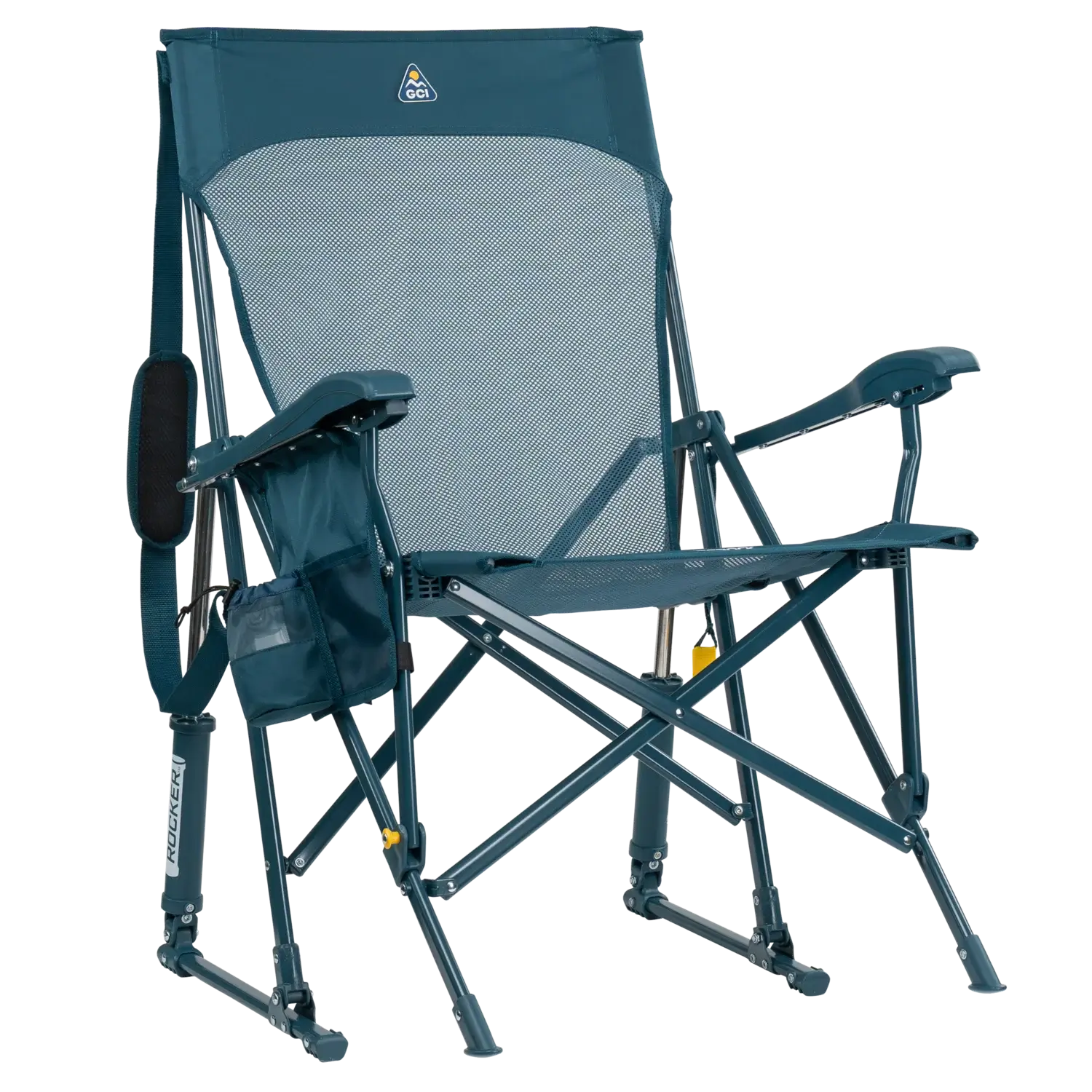Heavy-Duty Freestyle BreezeRocker - Choice 504 - Patented Spring-Action Rocking Chair for Camping - Teal