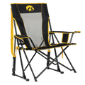 Premium All-Weather College Comfort Pro Rocker - Iowa Hawkeyes - Choice 249 - Heavy-Duty Kickback Rocker with Beverage Holder - Default Title