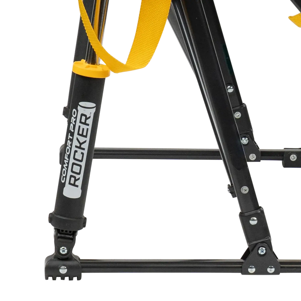 Premium All-Weather College Comfort Pro Rocker - Iowa Hawkeyes - Choice 249 - Heavy-Duty Kickback Rocker with Beverage Holder Detail
