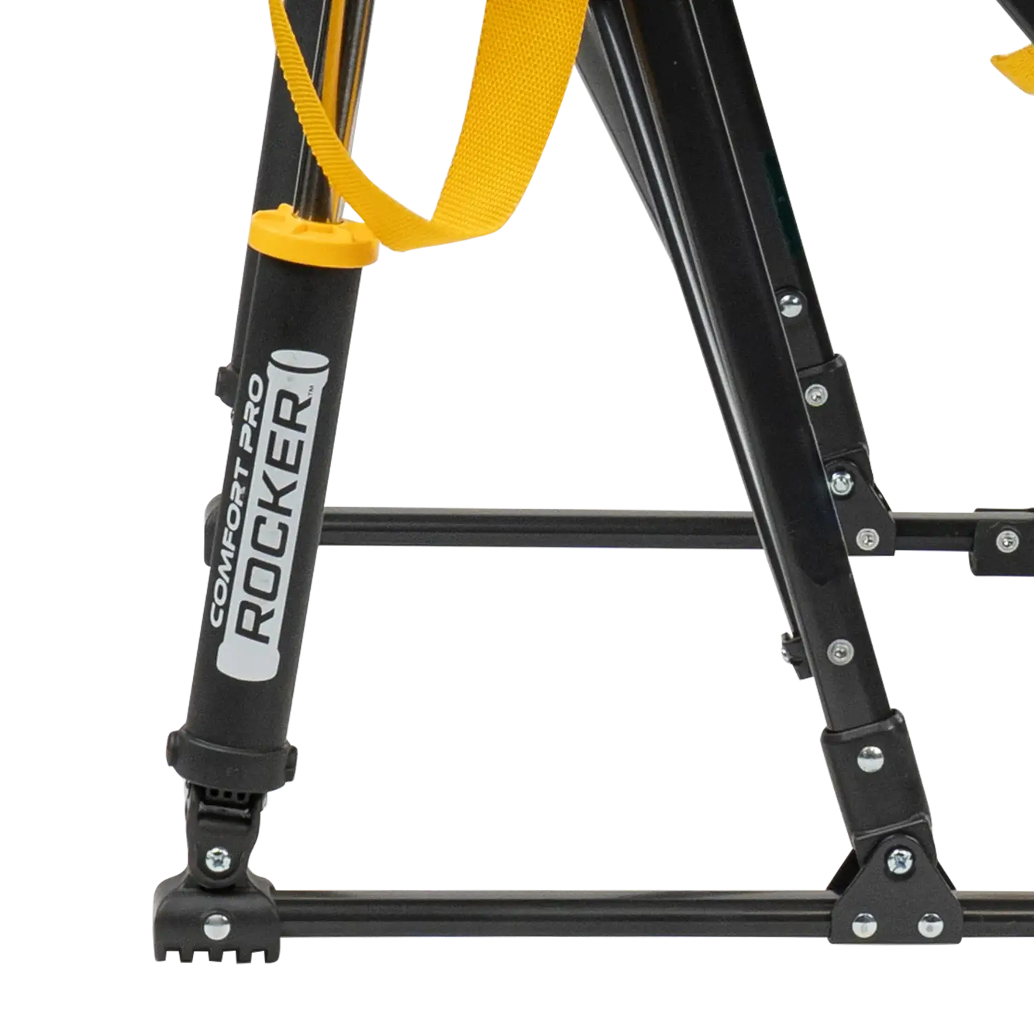 Premium All-Weather College Comfort Pro Rocker - Iowa Hawkeyes - Choice 249 - Heavy-Duty Kickback Rocker with Beverage Holder Detail