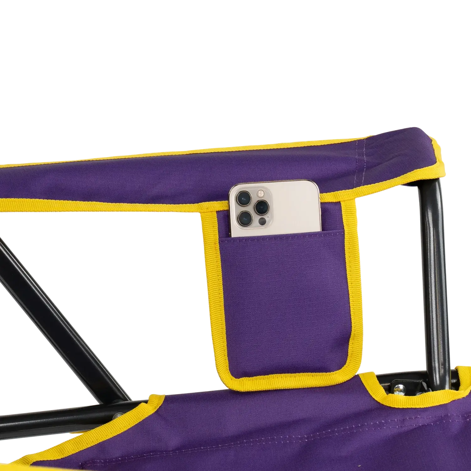 Premium All-Weather College Comfort Pro Rocker - LSU Tigers - Choice 880 - RoadTrip Rocker Smooth Motion Camp Chair Detail
