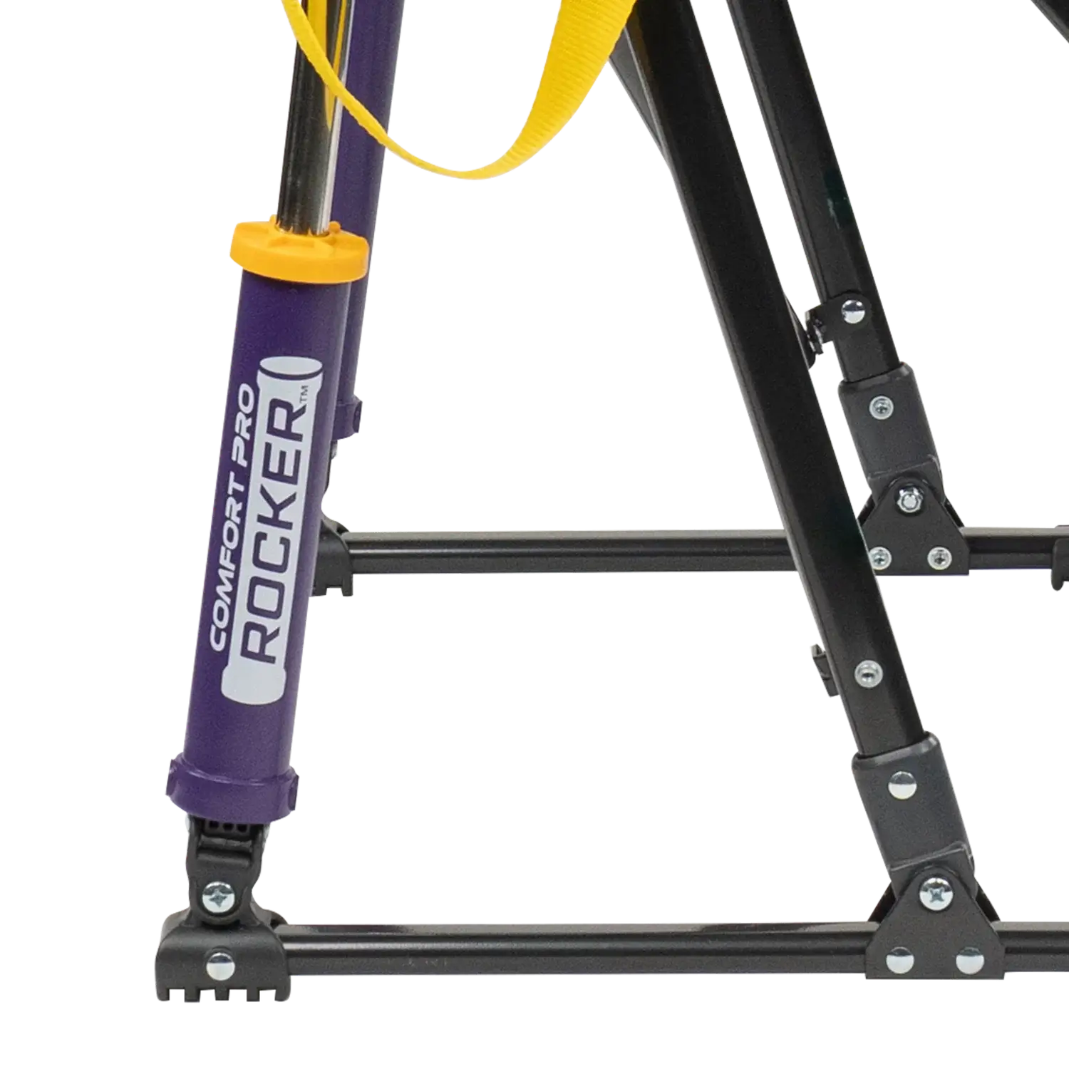 Premium All-Weather College Comfort Pro Rocker - LSU Tigers - Choice 880 - RoadTrip Rocker Smooth Motion Camp Chair Detail