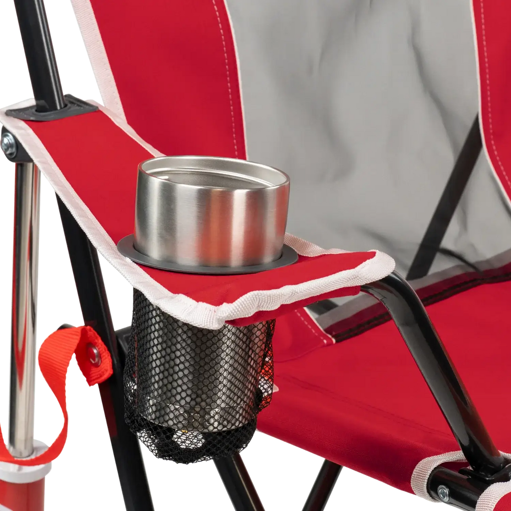 Premium All-Weather College Comfort Pro Rocker - Nebraska Cornhuskers - Choice 161 - RoadTrip Rocker Smooth Motion Camp Chair Detail
