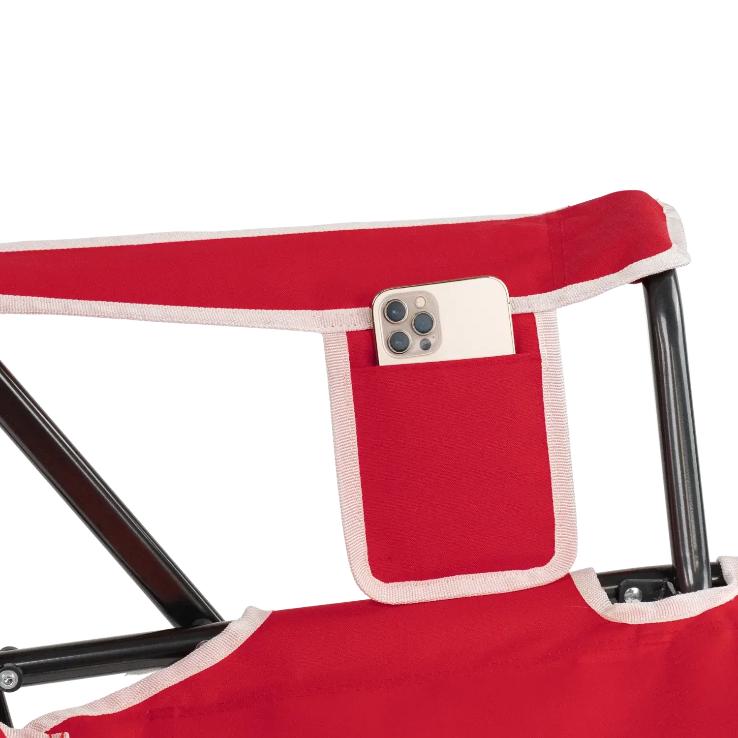 Premium All-Weather College Comfort Pro Rocker - Nebraska Cornhuskers - Choice 161 - RoadTrip Rocker Smooth Motion Camp Chair Detail