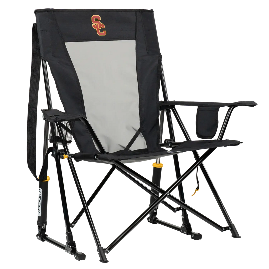 Patented Spring-Action College Comfort Pro Rocker - USC Trojans - Choice 856 - RoadTrip Rocker Smooth Motion Camp Chair - Default Title