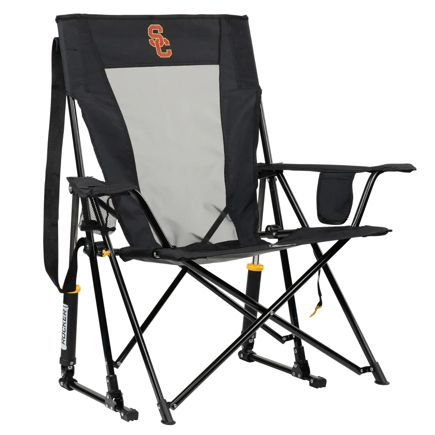 Patented Spring-Action College Comfort Pro Rocker - USC Trojans - Choice 856 - RoadTrip Rocker Smooth Motion Camp Chair - Default Title