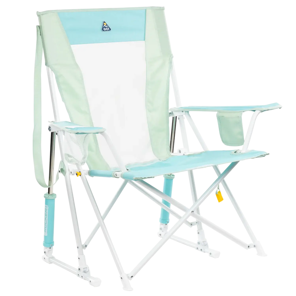 Premium All-Weather Comfort Pro Rocker - Choice 375 - RoadTrip Rocker Smooth Motion Camp Chair - Pastel Green