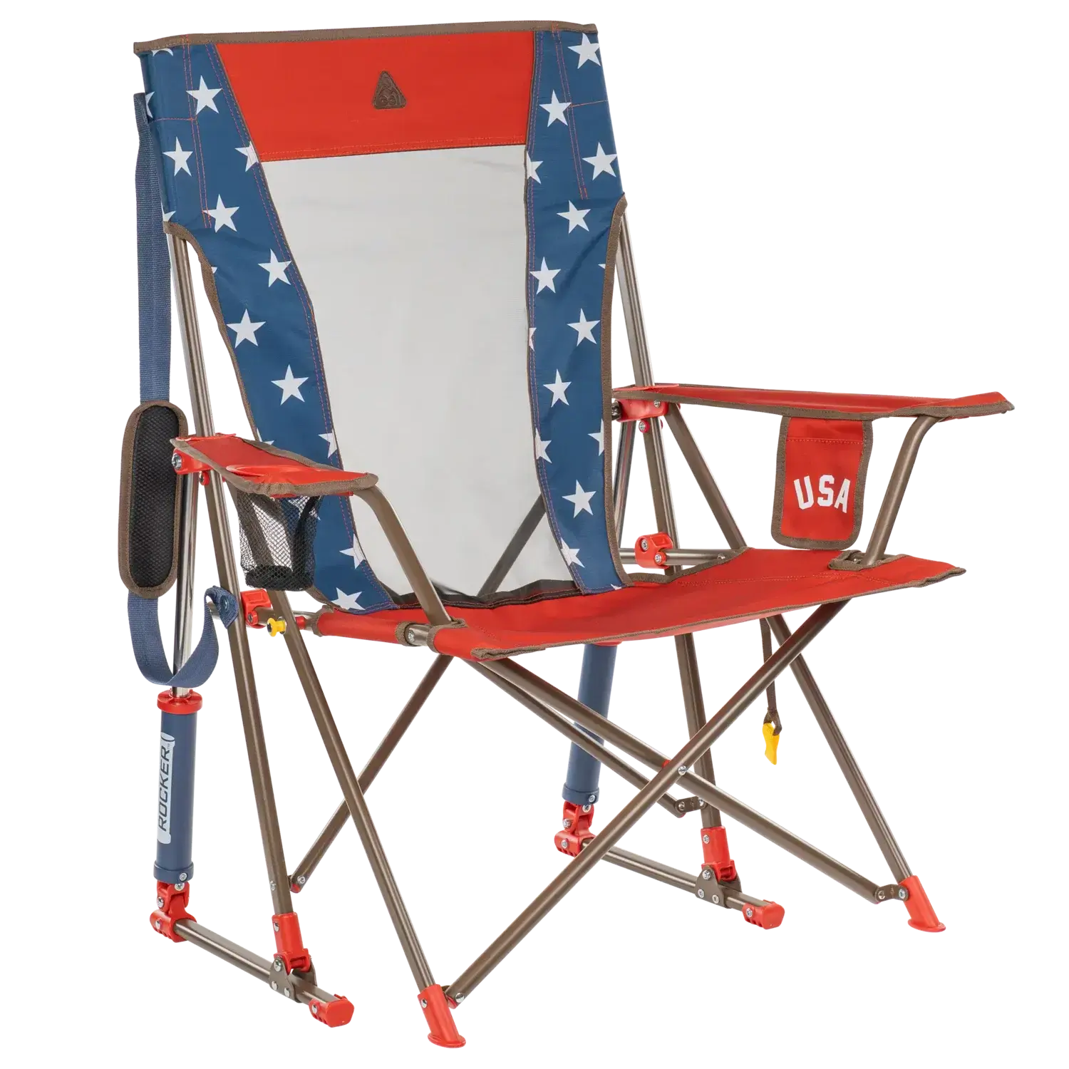 Patented Spring-Action Comfort Pro Rocker - USA Anniversary Deluxe - Choice 424 - Heavy-Duty Kickback Rocker with Beverage Holder - Default Title
