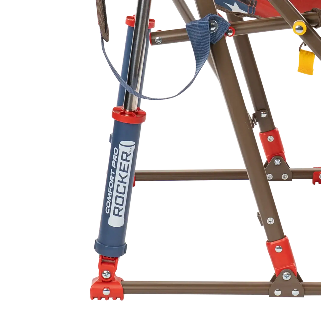Patented Spring-Action Comfort Pro Rocker - USA Anniversary Deluxe - Choice 424 - Heavy-Duty Kickback Rocker with Beverage Holder Detail