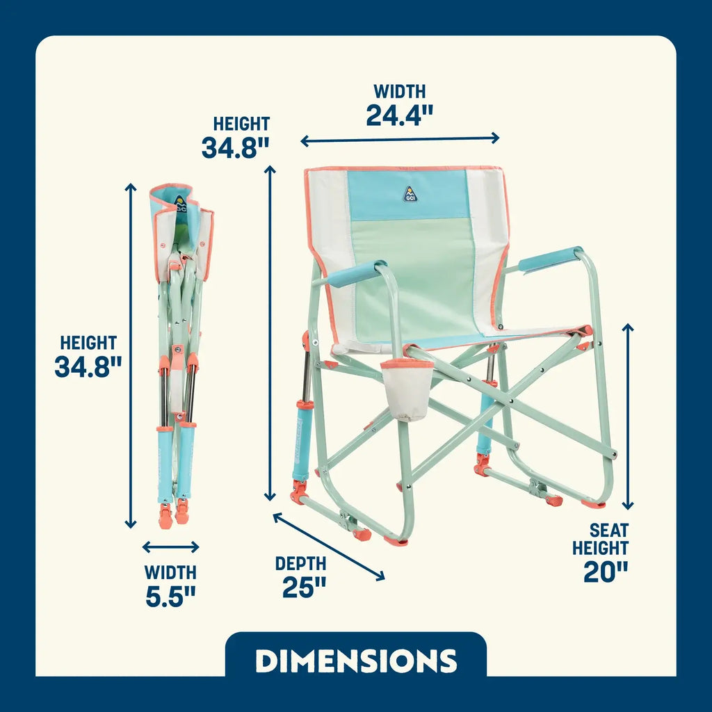 Smooth Motion Freestyle Rocker - Choice 711 - Patented Spring-Action Rocking Chair for Camping Detail