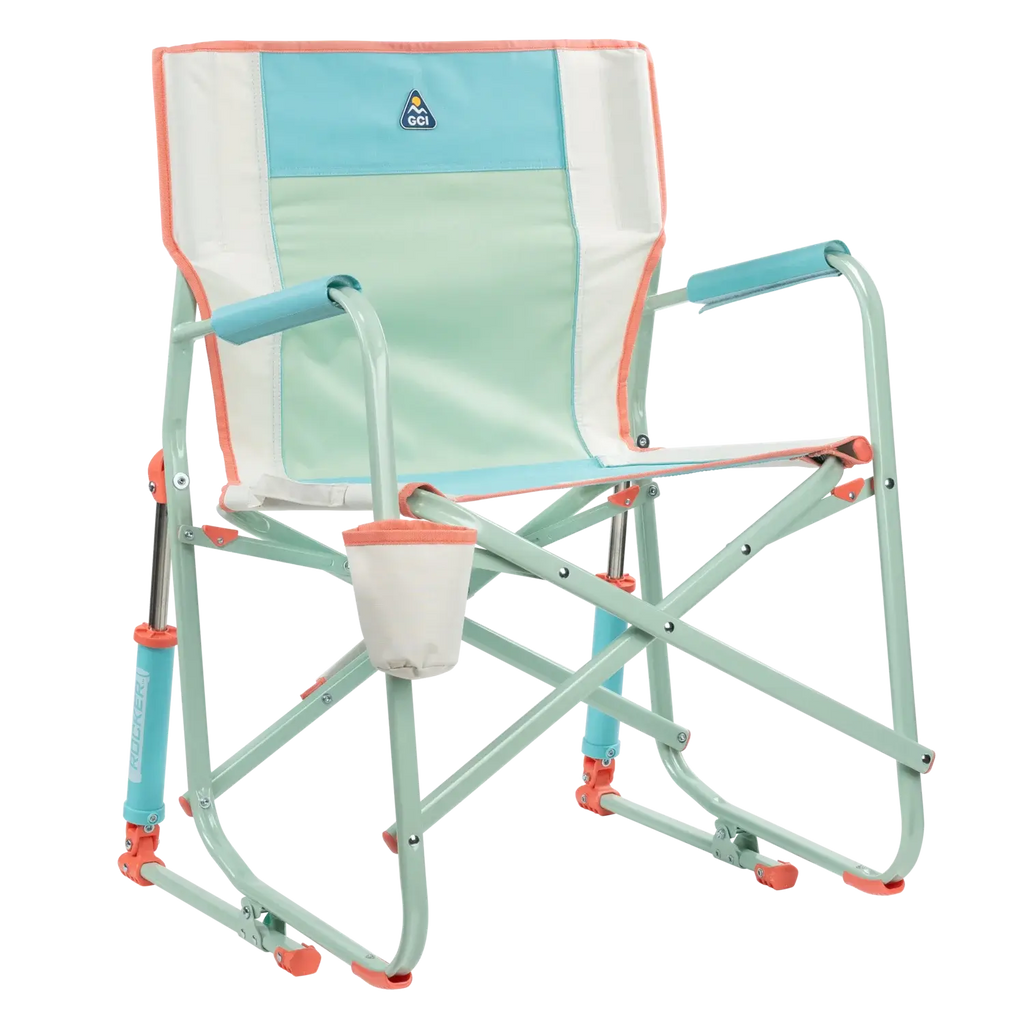 Smooth Motion Freestyle Rocker - Choice 711 - Patented Spring-Action Rocking Chair for Camping - Ivory