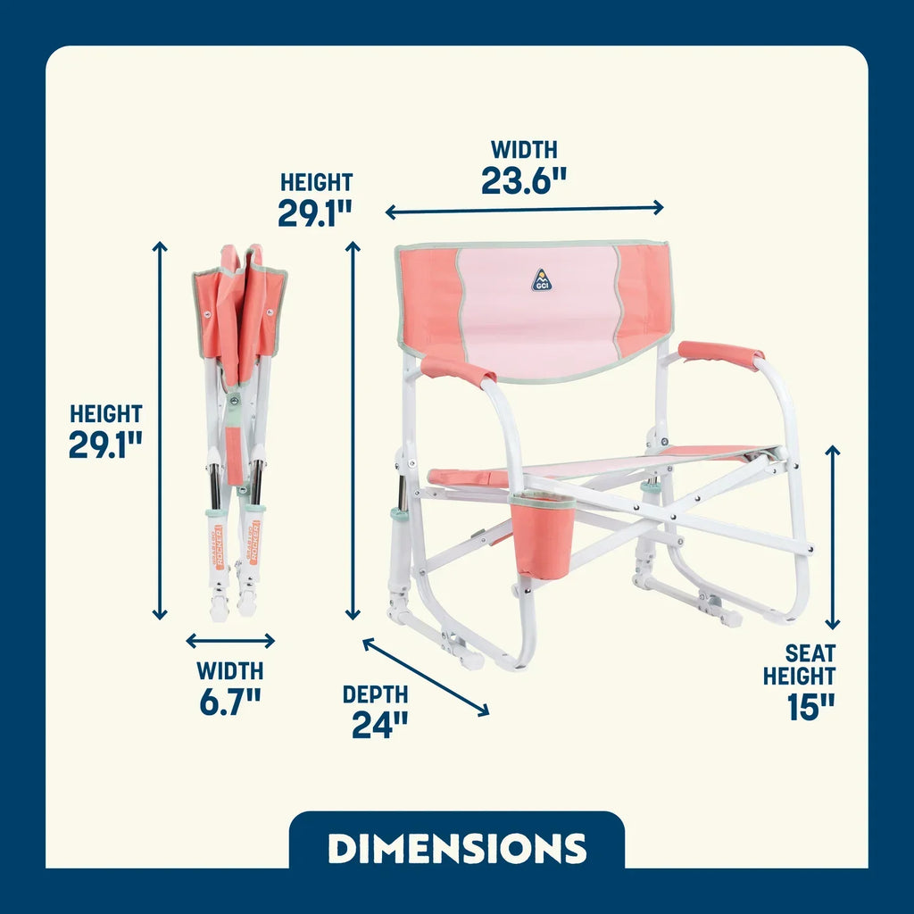 Premium All-Weather Grab & Go Rocker - Choice 551 - Patented Spring-Action Rocking Chair for Camping Detail