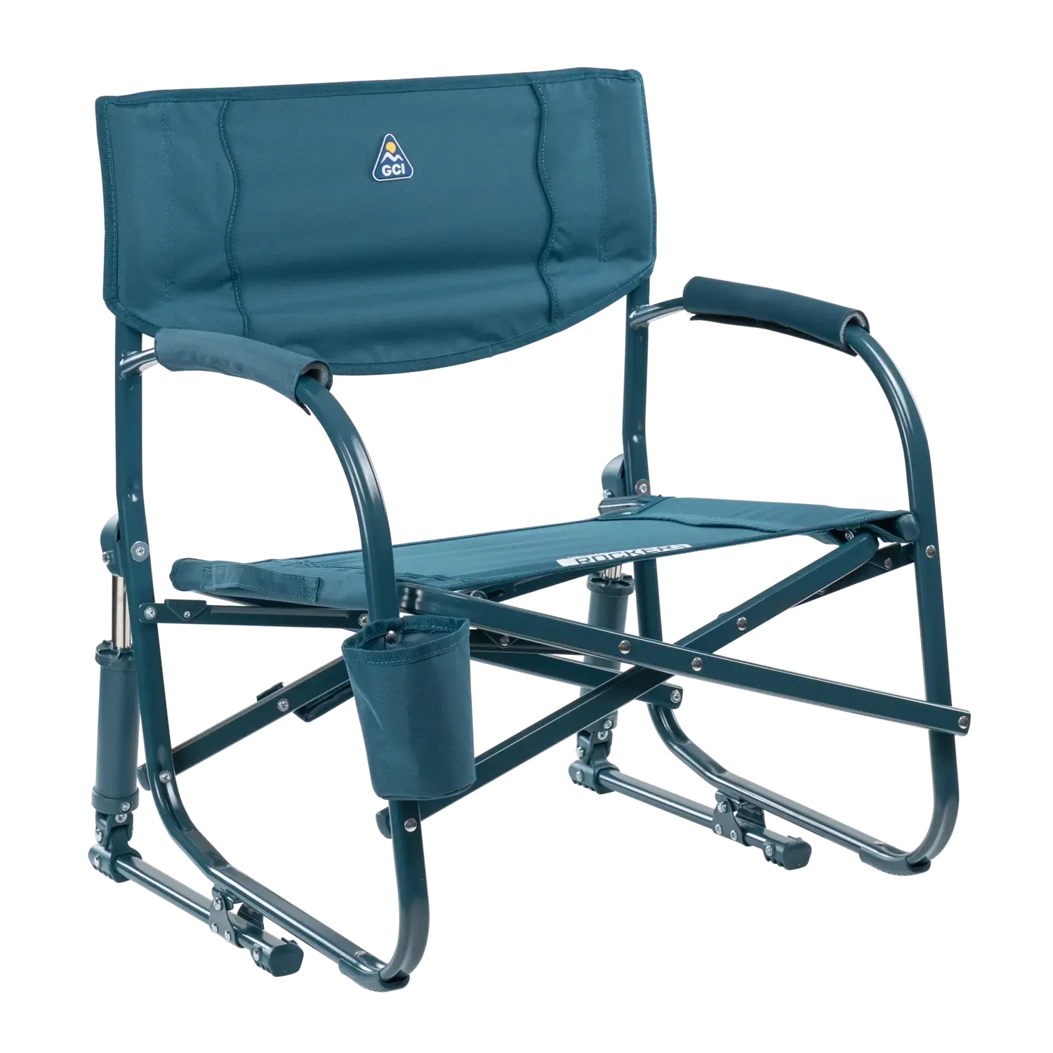 Premium All-Weather Grab & Go Rocker - Choice 551 - Patented Spring-Action Rocking Chair for Camping - Teal