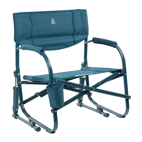 Premium All-Weather Grab & Go Rocker - Choice 551 - Patented Spring-Action Rocking Chair for Camping - Teal