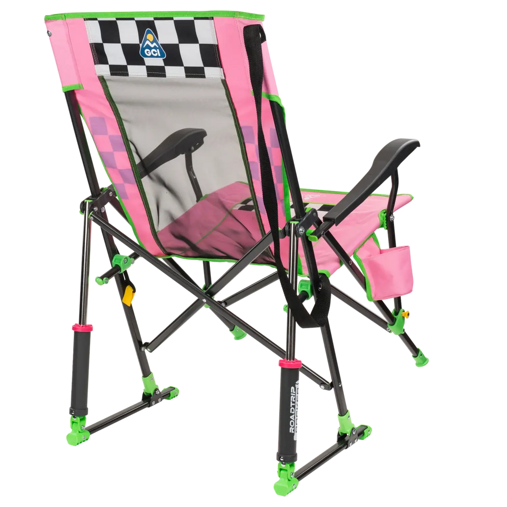 Patented Spring-Action RoadTrip Rocker - NASCAR For Her - Choice 560 - Patented Spring-Action Rocking Chair for Camping Detail