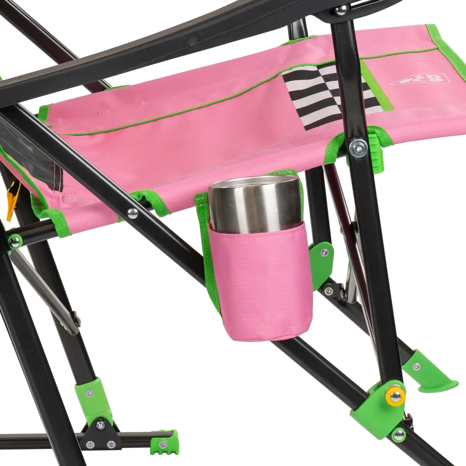 Patented Spring-Action RoadTrip Rocker - NASCAR For Her - Choice 560 - Patented Spring-Action Rocking Chair for Camping Detail