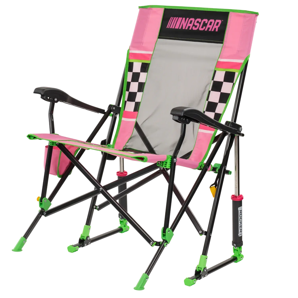 Patented Spring-Action RoadTrip Rocker - NASCAR For Her - Choice 560 - Patented Spring-Action Rocking Chair for Camping Detail