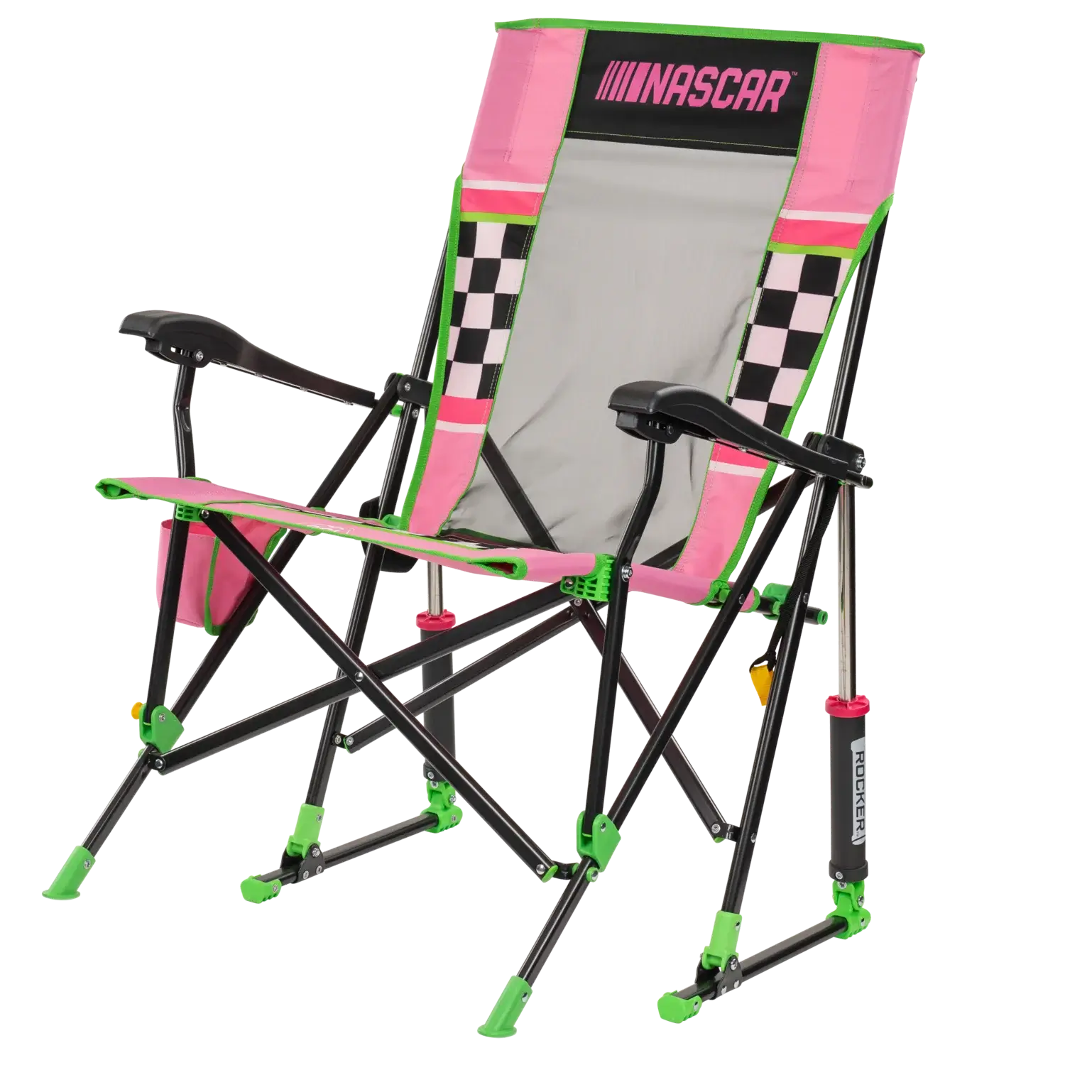Patented Spring-Action RoadTrip Rocker - NASCAR For Her - Choice 560 - Patented Spring-Action Rocking Chair for Camping Detail