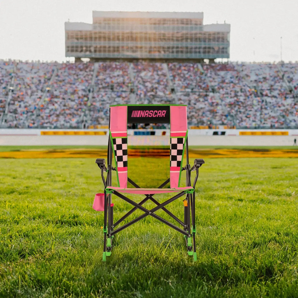 Patented Spring-Action RoadTrip Rocker - NASCAR For Her - Choice 560 - Patented Spring-Action Rocking Chair for Camping Detail