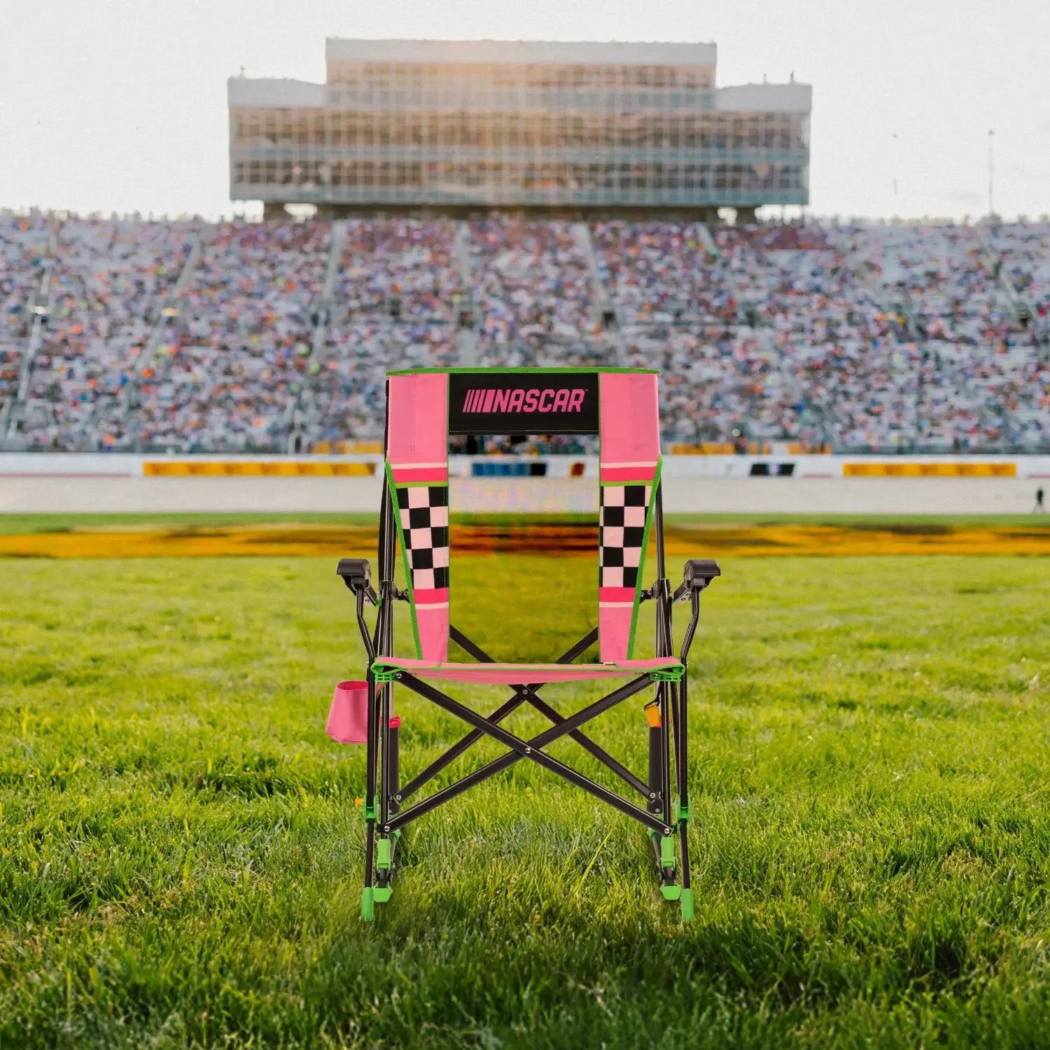 Patented Spring-Action RoadTrip Rocker - NASCAR For Her - Choice 560 - Patented Spring-Action Rocking Chair for Camping Detail