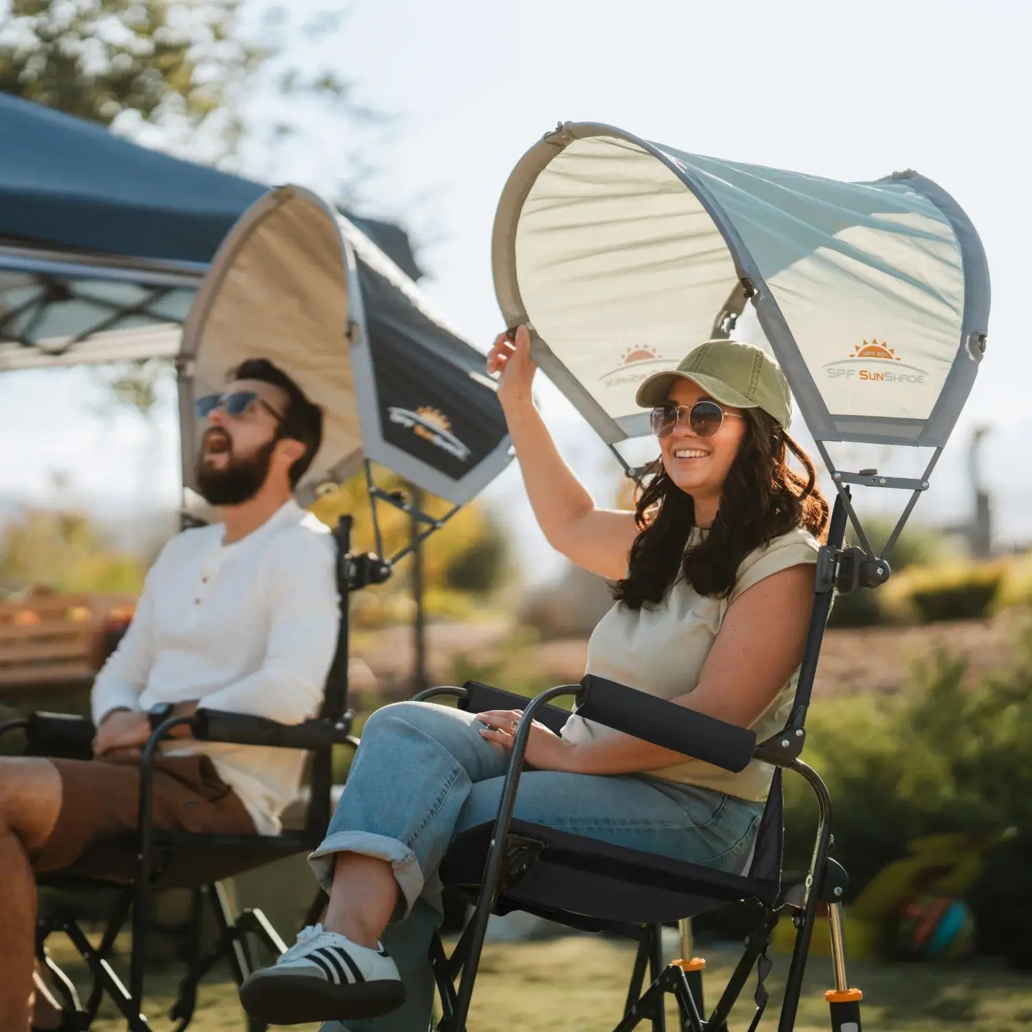 Luxury Camp Stowaway Rocker - Choice 794 - Patented Spring-Action Rocking Chair for Camping Detail