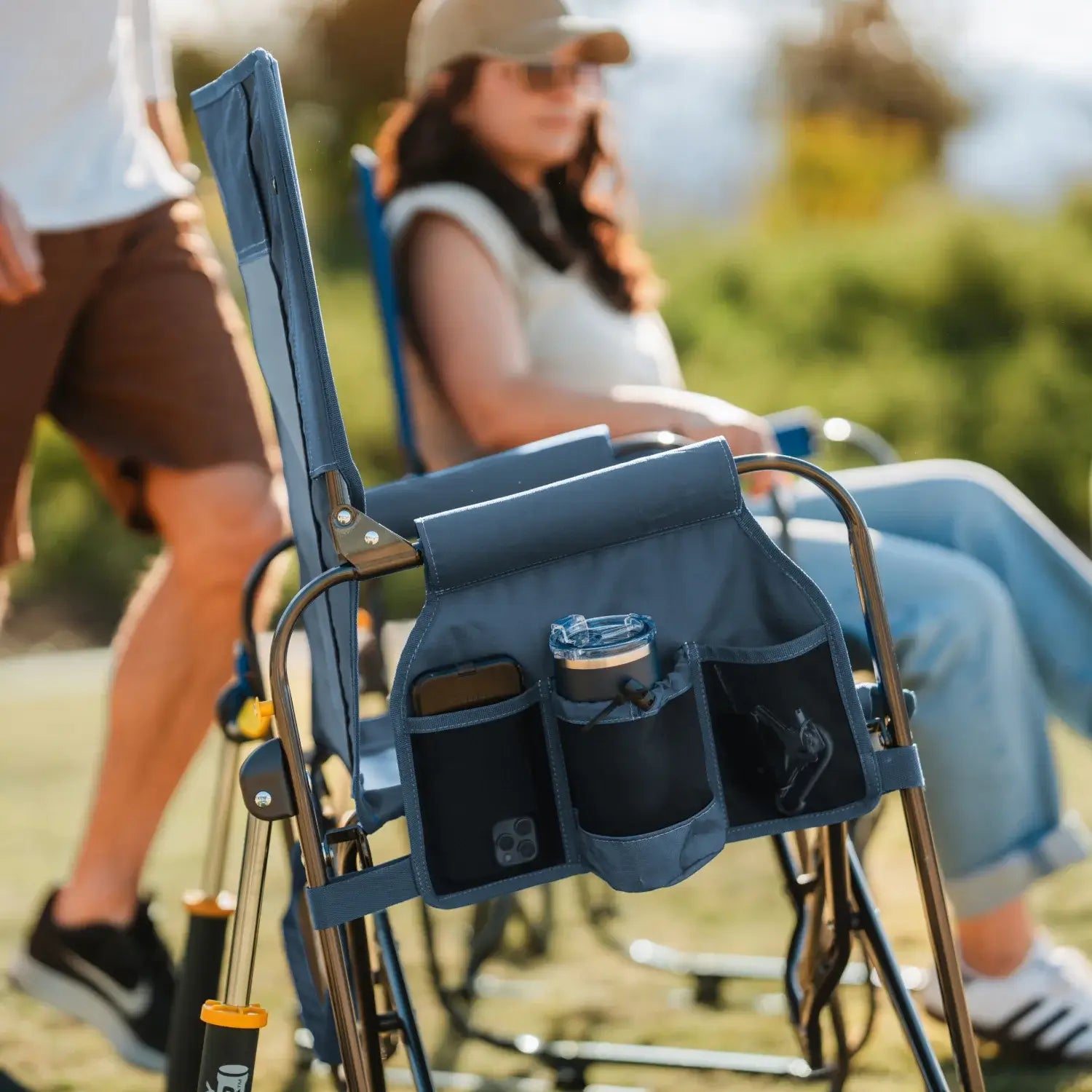 Luxury Camp Stowaway Rocker - Choice 794 - Patented Spring-Action Rocking Chair for Camping Detail