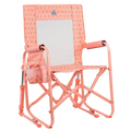 Luxury Camp Stowaway Rocker - Choice 794 - Patented Spring-Action Rocking Chair for Camping - Coral Mosaic
