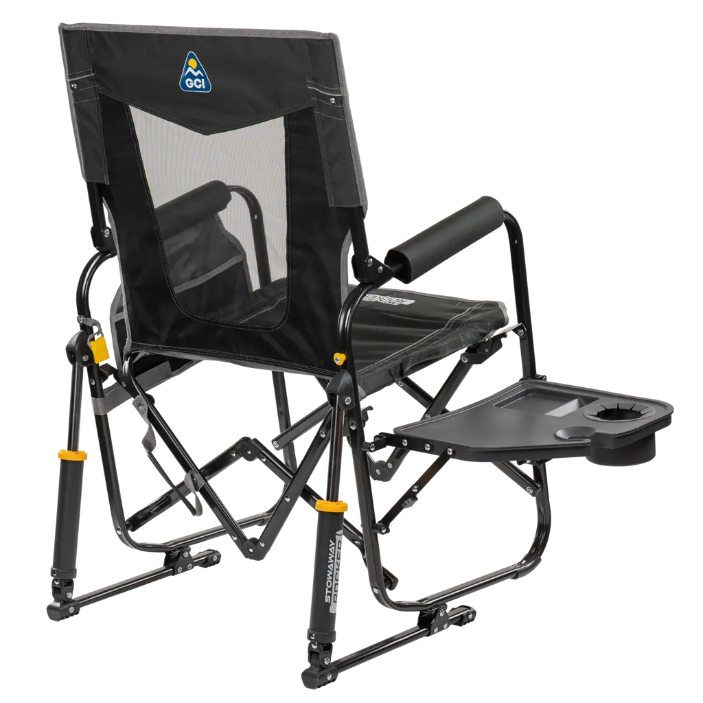 Heavy-Duty Freestyle Stowaway Rocker with Side Table - Choice 253 - Freestyle Rocker Portable Outdoor Folding Chair Detail