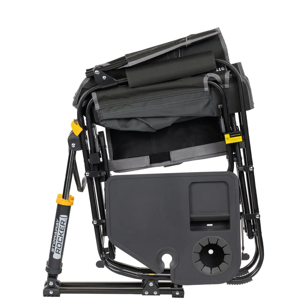 Heavy-Duty Freestyle Stowaway Rocker with Side Table - Choice 253 - Freestyle Rocker Portable Outdoor Folding Chair Detail