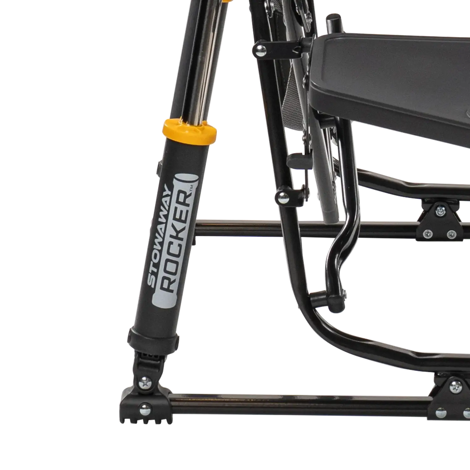Heavy-Duty Freestyle Stowaway Rocker with Side Table - Choice 253 - Freestyle Rocker Portable Outdoor Folding Chair Detail