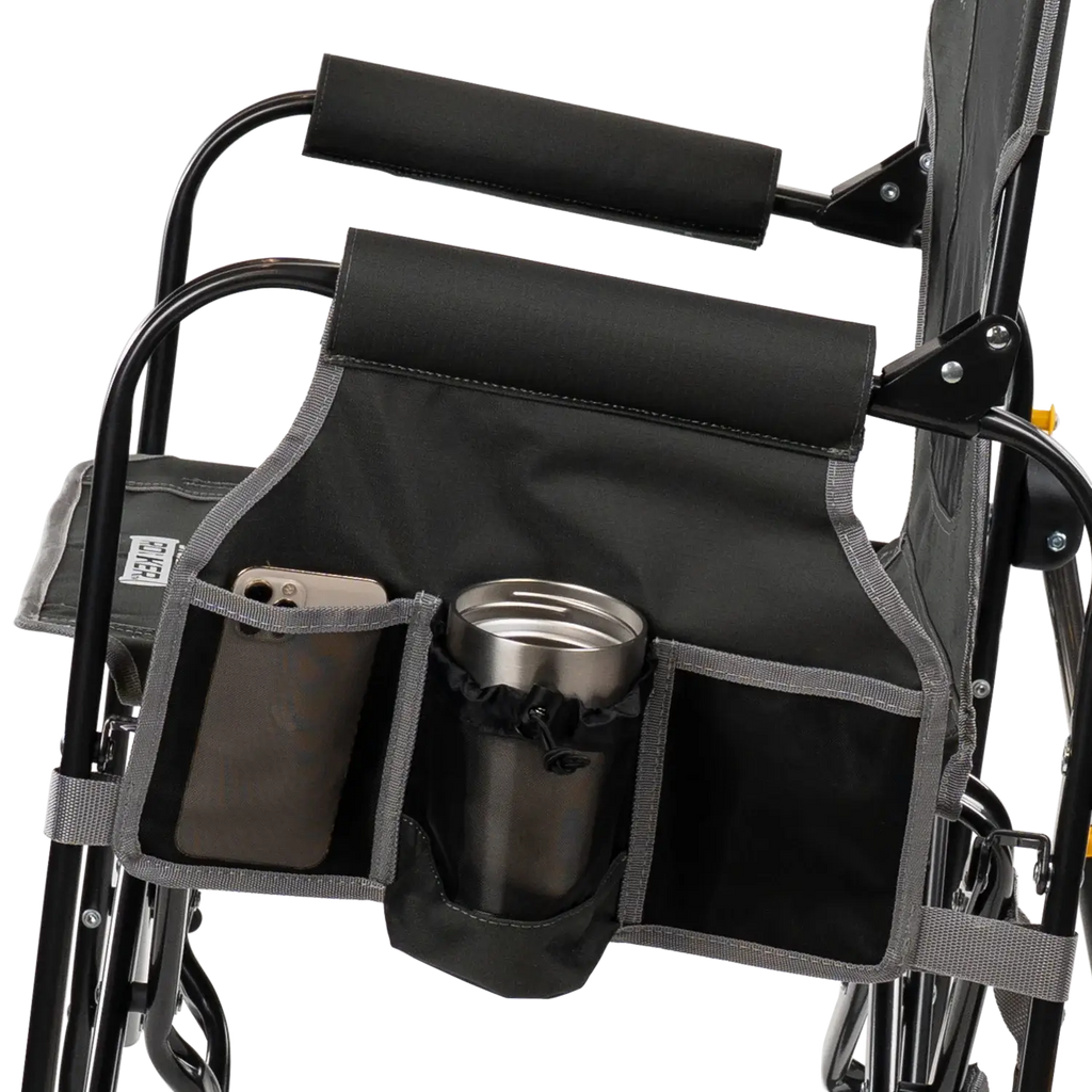 Heavy-Duty Freestyle Stowaway Rocker with Side Table - Choice 253 - Freestyle Rocker Portable Outdoor Folding Chair Detail