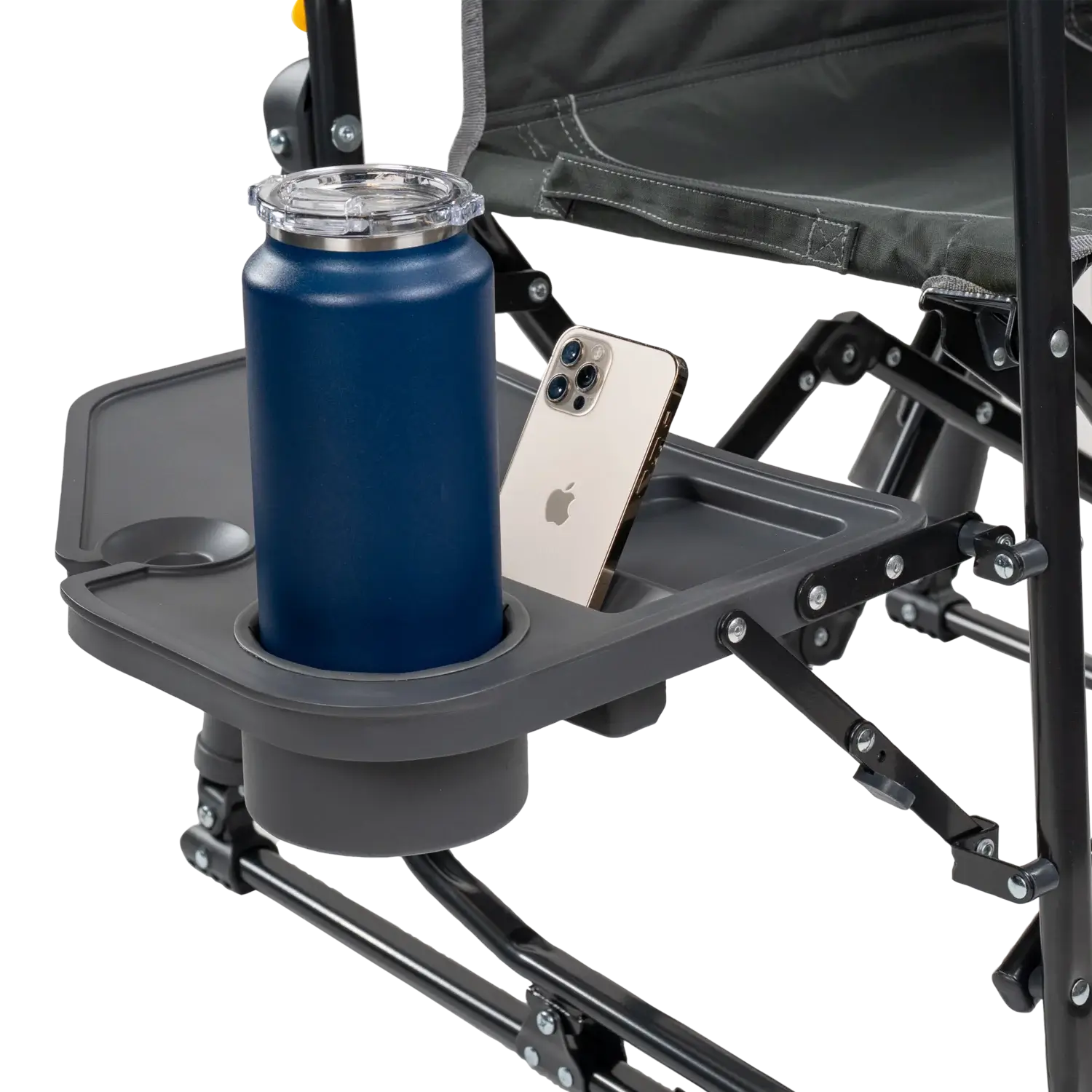 Heavy-Duty Freestyle Stowaway Rocker with Side Table - Choice 253 - Freestyle Rocker Portable Outdoor Folding Chair Detail