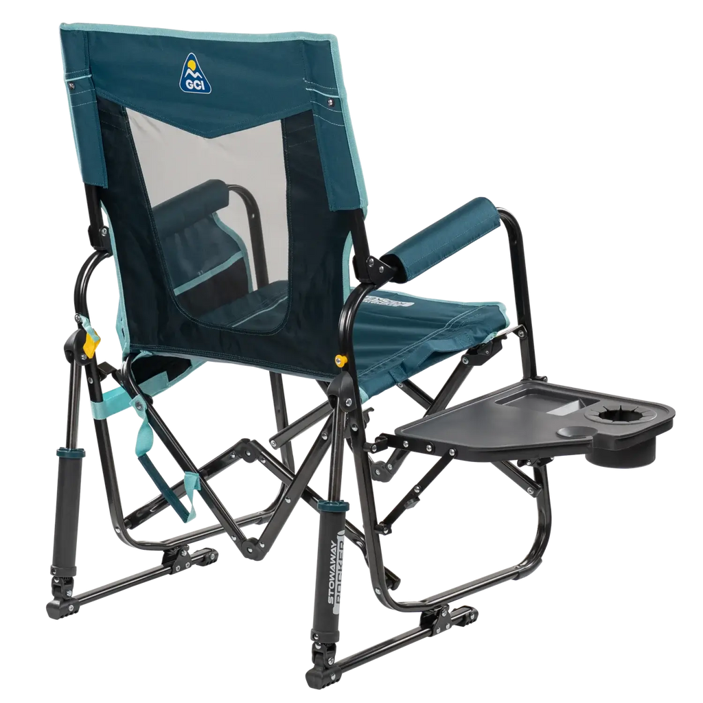 Heavy-Duty Freestyle Stowaway Rocker with Side Table - Choice 253 - Freestyle Rocker Portable Outdoor Folding Chair Detail