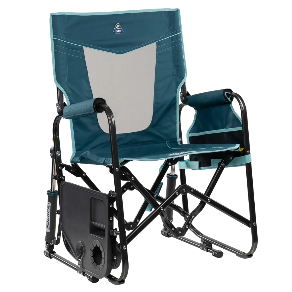 Heavy-Duty Freestyle Stowaway Rocker with Side Table - Choice 253 - Freestyle Rocker Portable Outdoor Folding Chair Detail