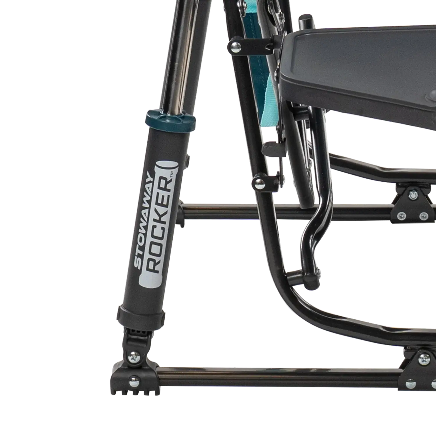 Heavy-Duty Freestyle Stowaway Rocker with Side Table - Choice 253 - Freestyle Rocker Portable Outdoor Folding Chair Detail
