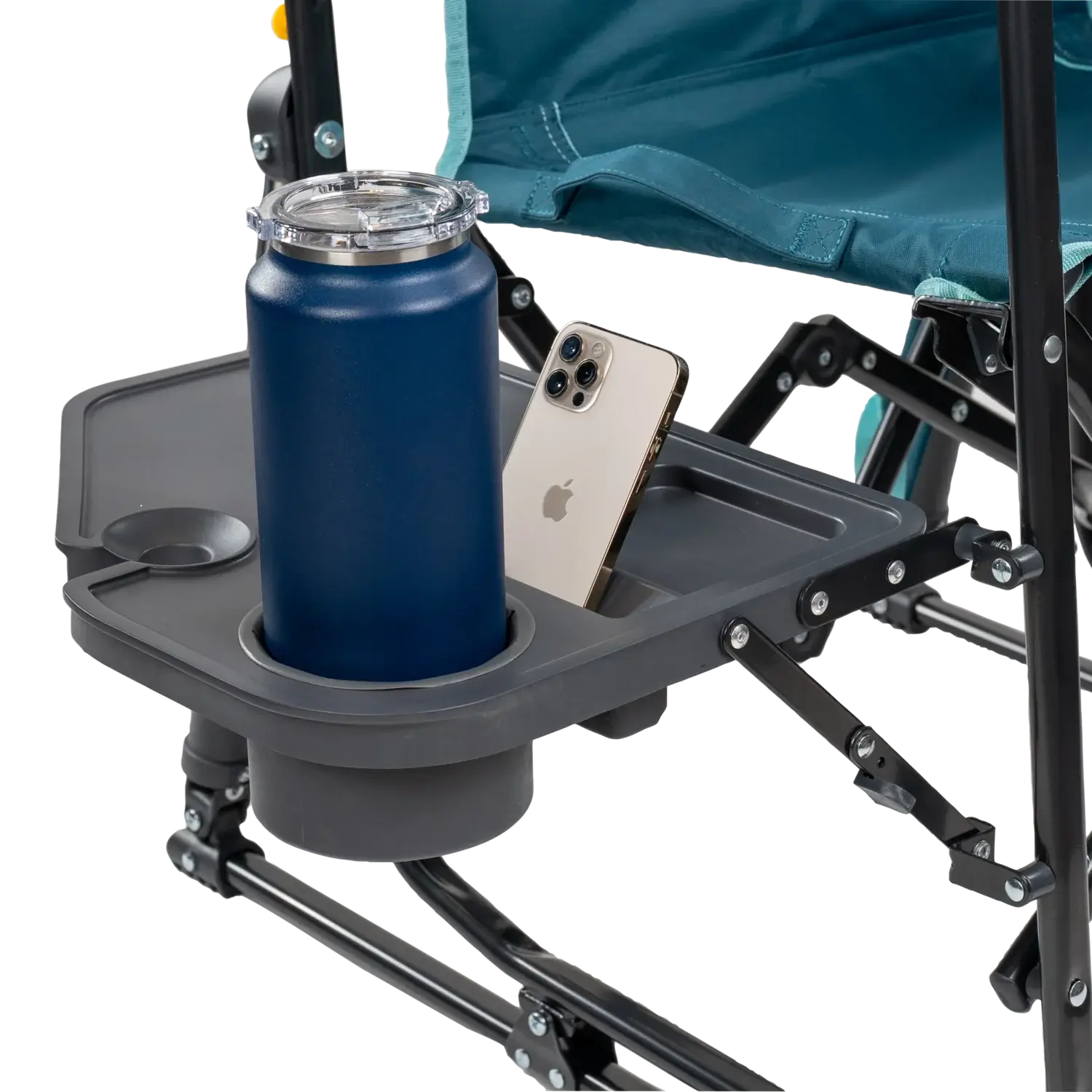 Heavy-Duty Freestyle Stowaway Rocker with Side Table - Choice 253 - Freestyle Rocker Portable Outdoor Folding Chair Detail